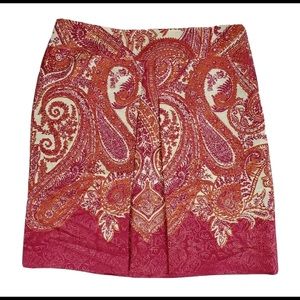 Ann Taylor Paisley Moroccan Print Skirt 12